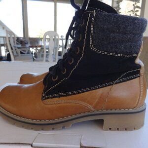 Eric Michael Alana women's size 6 ( 36 euro) leather ankle lace up/zip up, boots